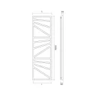 Gemengde handdoekwarmer met vierkante elementen Made in Italy - Amandelen Viadurini