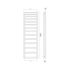 Gemengde handdoekwarmer met eenvoudige lijnen in staal Made in Italy - Pistache Viadurini