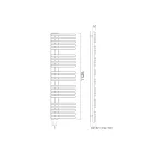 Gemengde handdoekwarmer van koolstofstaal Made in Italy - Kersen Viadurini