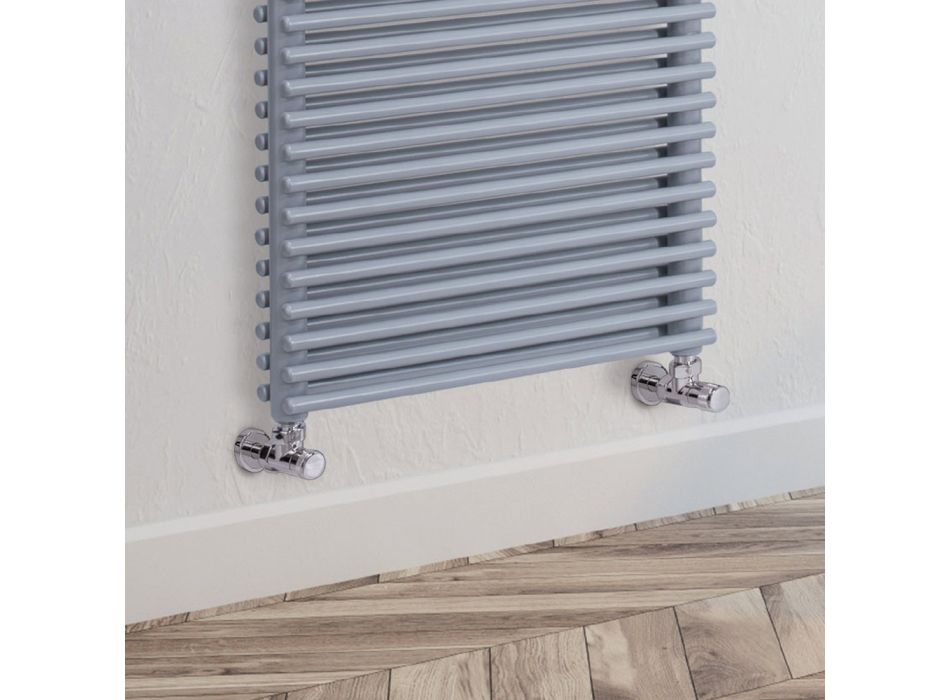Gemengde handdoekverwarmer in stalen aluminium afwerking Made in Italy - Brioches Viadurini