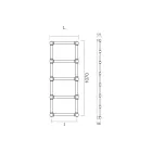 Gemengde handdoekwarmer in messing met verbindingsbollen Made in Italy - Ricotta Viadurini