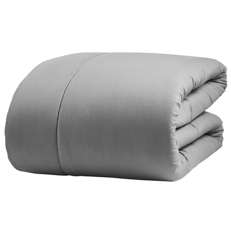 350 gr/m2 Tweepersoonsbedverwarmer in zuiver geverfd katoen - Delicaat Viadurini