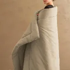 350 gr/m2 Tweepersoonsbedverwarmer in zuiver geverfd katoen - Delicaat Viadurini