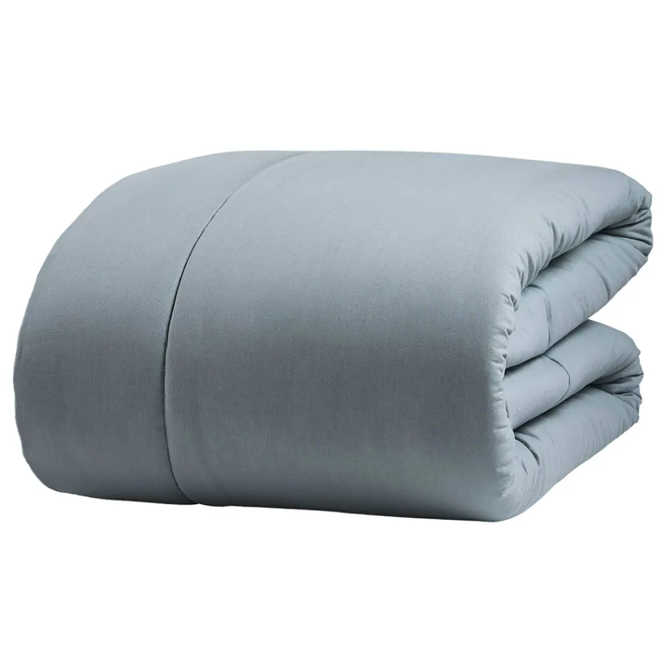 350 gr/m2 Tweepersoonsbedverwarmer in zuiver geverfd katoen - Delicaat Viadurini