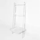 Witte handdoekladder van plexiglas, gemaakt in Italië - Jamira Viadurini