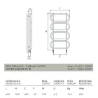 Ronde gekleurde stalen hydraulische handdoekwarmerladder gemaakt in Italië - ketting Viadurini
