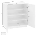 Schoenenkast met 2 deuren in duurzaam wit of leisteen melamine hout - Joris Viadurini