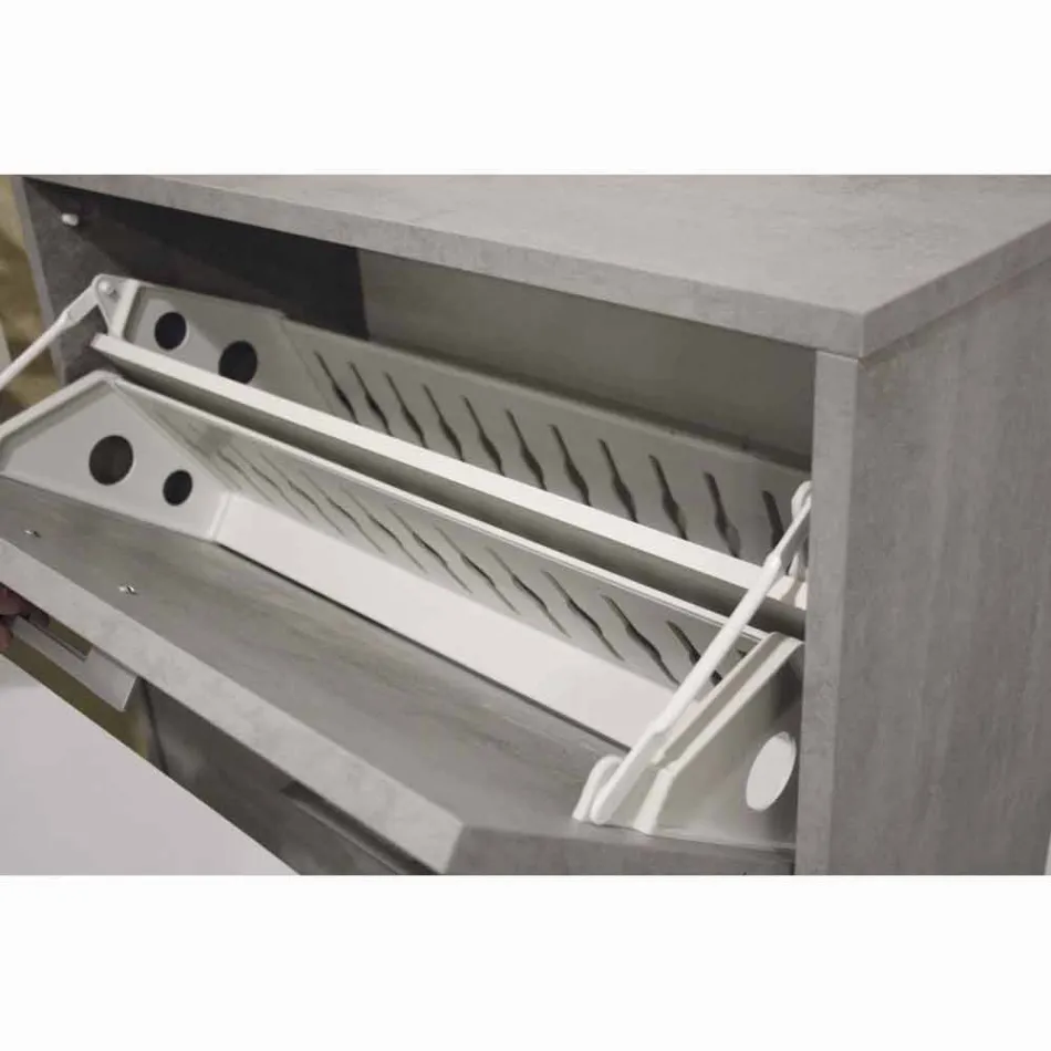 Sitover dubbele rij schijnwerpers melamine Cleaf cement Senis Viadurini