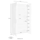 Hoog of laag schoenenrek in duurzaam houtdesign met 2 of 4 deuren - Fjona Viadurini