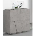 Hoog of laag schoenenrek in duurzaam houtdesign met 2 of 4 deuren - Fjona Viadurini