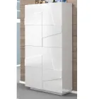 Hoog of laag schoenenrek in duurzaam houtdesign met 2 of 4 deuren - Fjona Viadurini