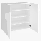 Schoenenkast voor binnen met 2 deuren van melamine Made in Italy - Naditza Viadurini