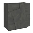 Schoenenkast voor binnen met 2 deuren van melamine Made in Italy - Naditza Viadurini