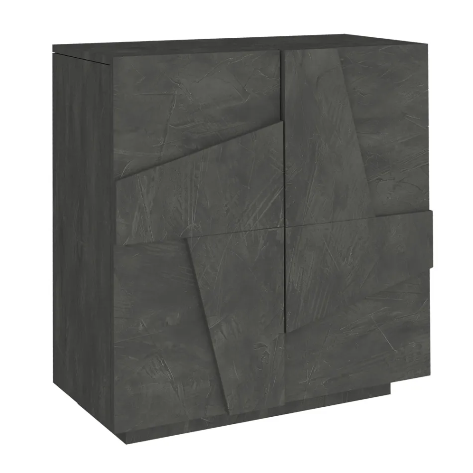 Schoenenkast voor binnen met 2 deuren van melamine Made in Italy - Naditza Viadurini