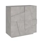 Schoenenkast voor binnen met 2 deuren van melamine Made in Italy - Naditza Viadurini