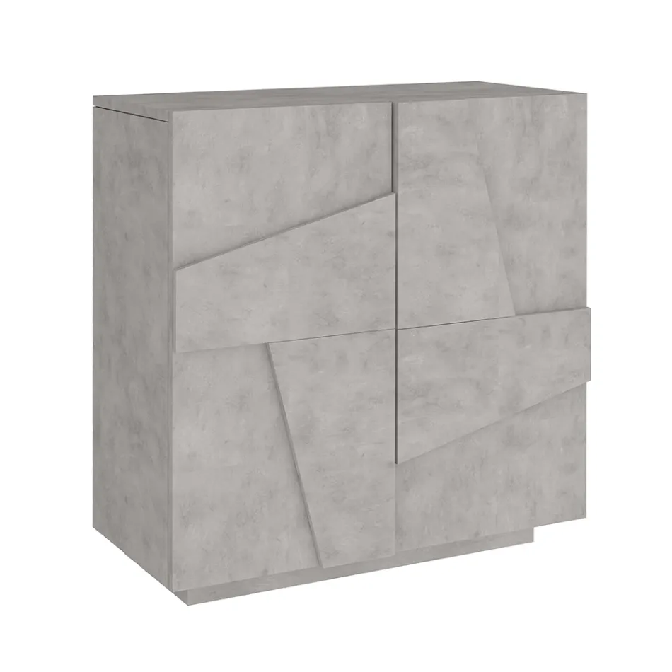 Schoenenkast voor binnen met 2 deuren van melamine Made in Italy - Naditza Viadurini