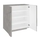 Schoenenkast voor binnen met 2 deuren van melamine Made in Italy - Naditza Viadurini