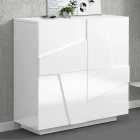 Schoenenkast voor binnen met 2 deuren van melamine Made in Italy - Naditza Viadurini