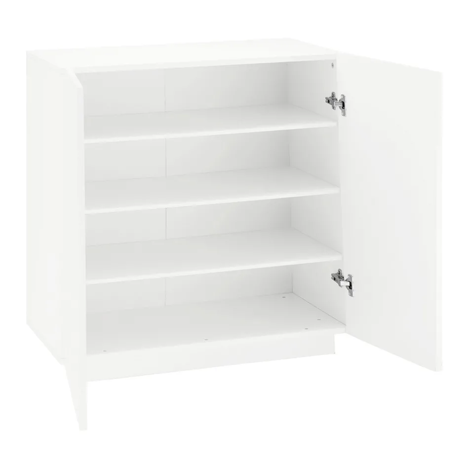 Schoenenkast voor woonkamer met 2 deuren in melamine Made in Italy - Popilio Viadurini