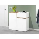 Entree schoenenrek 3 of 4 deuren in wit hout en leisteen of esdoorn - Tiscali Viadurini