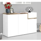 Entree schoenenrek 3 of 4 deuren in wit hout en leisteen of esdoorn - Tiscali Viadurini