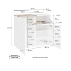 Entree schoenenrek 3 of 4 deuren in wit hout en leisteen of esdoorn - Tiscali Viadurini