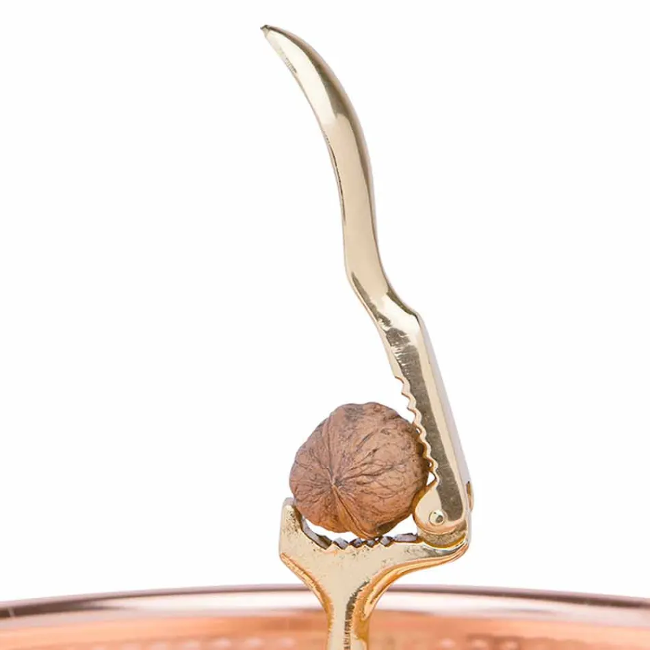 Notenkraker Dienblad in Vertind Koper Handgemaakt Ontwerp 24 cm - Paronzo Viadurini