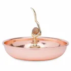 Notenkraker Dienblad in Vertind Koper Handgemaakt Ontwerp 24 cm - Paronzo Viadurini