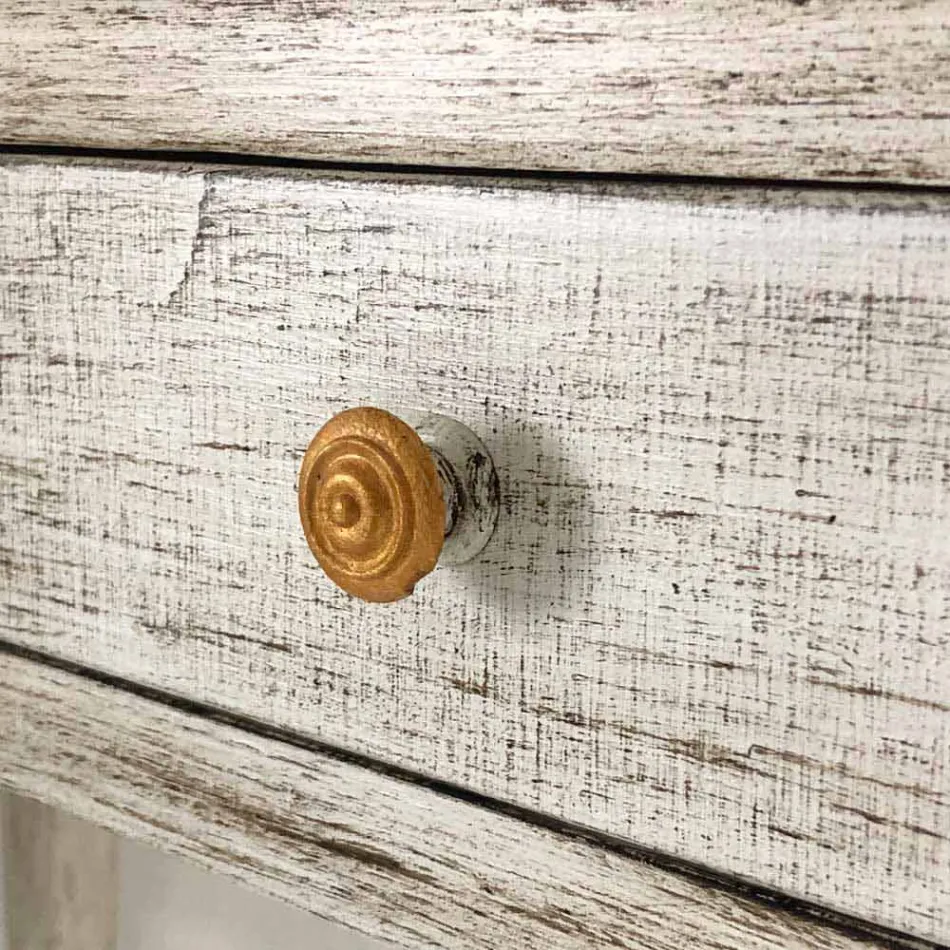 Handgemaakt schrijftafel in massief hout met 4 laden Made in Italy - Amela Viadurini