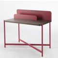 Modern bureau in gekleurd metaal en eikenhout van Italiaans design - Nadin
