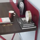 Modern bureau in gekleurd metaal en eikenhout van Italiaans design - Nadin Viadurini