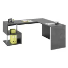 Modern hoekbureau glanzend wit hout of leisteen design - Michel Viadurini