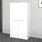 Modern wit wandbureau in gepolijst hout Italiaans design - Ghero Viadurini