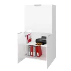 Modern wit wandbureau in gepolijst hout Italiaans design - Ghero Viadurini