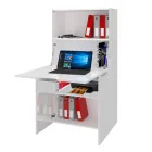 Modern wit wandbureau in gepolijst hout Italiaans design - Ghero Viadurini