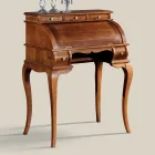 Klassiek bureau 5 lades in hout en inlegwerk Made in Italy - Hastings Viadurini
