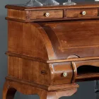Klassiek bureau 5 lades in hout en inlegwerk Made in Italy - Hastings Viadurini