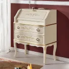 Klassiek houten bureau met klep en lades Made in Italy - Elegant Viadurini
