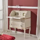 Klassiek houten bureau met klep en lades Made in Italy - Elegant Viadurini