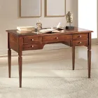 Bureau met 5 laden van massief hout Made in Italy - Fontus Viadurini