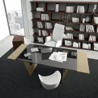 Bureau met glazen blad Andrea Stramigioli - Frafalla Viadurini