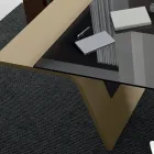 Bureau met glazen blad Andrea Stramigioli - Frafalla Viadurini