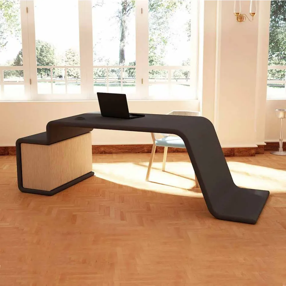 Bureau met houten ladekast gemaakt in Italië, Terralba Viadurini