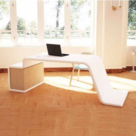 Bureau met houten ladekast gemaakt in Italië, Terralba Viadurini