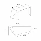 Modern Design Bureau Extralight Glas Gemaakt in Italië - Rosalia Viadurini