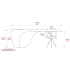 Directiebureau van Karim Rashid in polyurethaan in verschillende afwerkingen - James Viadurini