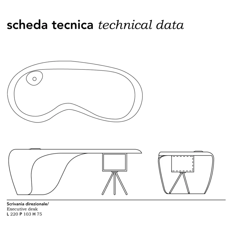 Directiebureau van Karim Rashid in polyurethaan - James Viadurini