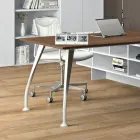 Melamine bureau met open kast - Serio Viadurini