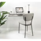 Transparant plexiglas bureau met design houten plank - Carducci Viadurini