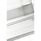 Transparant plexiglas bureau met design houten plank - Carducci Viadurini